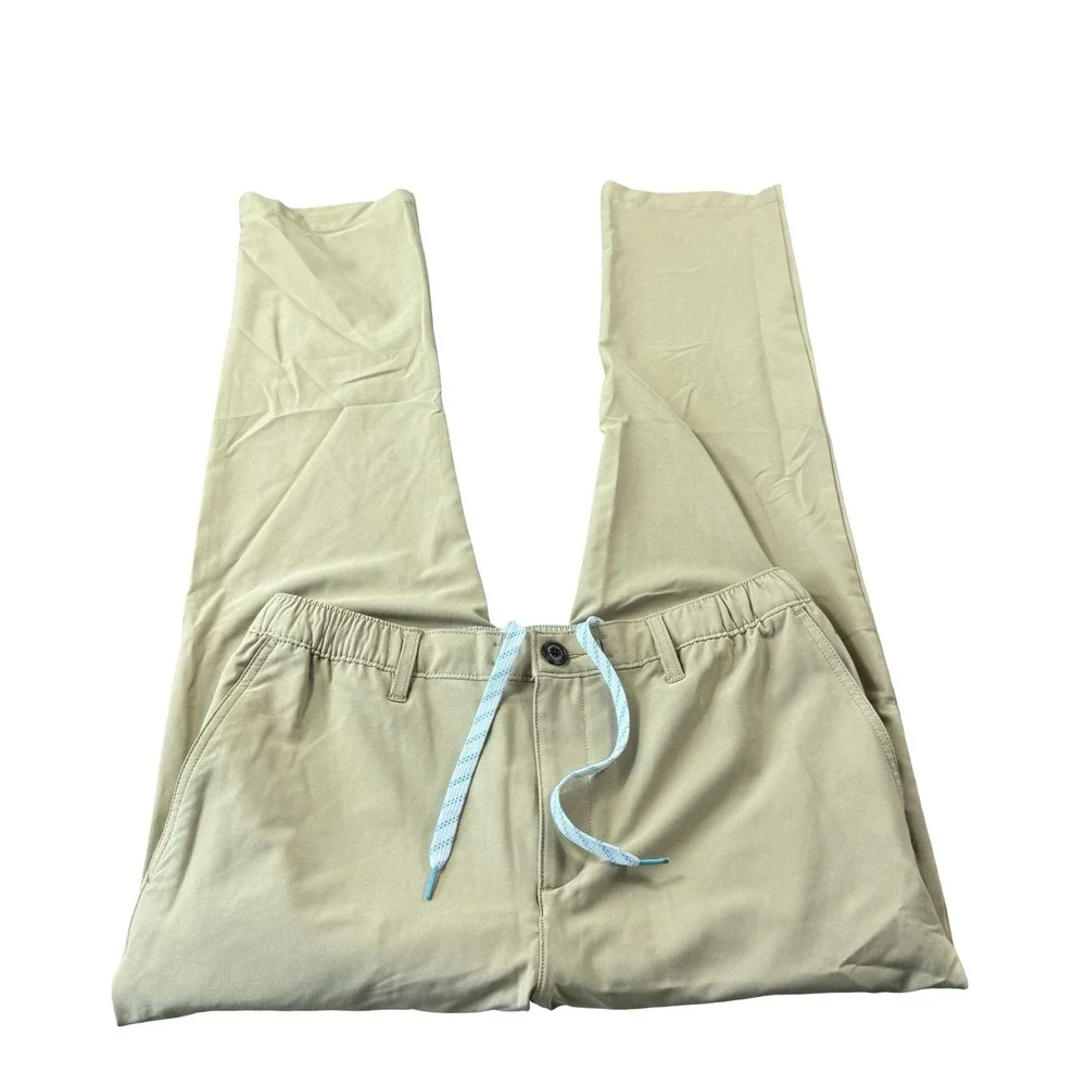 Chubbies Tan Performance Jogger Drawstring Pants Mens Large Brown 30 Inseam